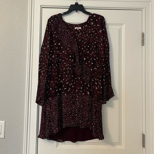 Parker Faux Wrap V-Neck Dress Cheetah Print